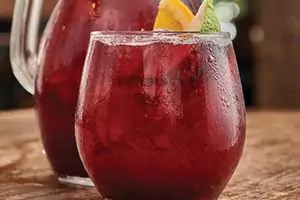 Pitcher of Blackberry Bramble Sangria