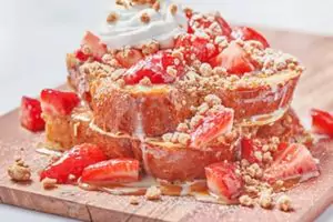 Strawberry Tres Leches French Toast