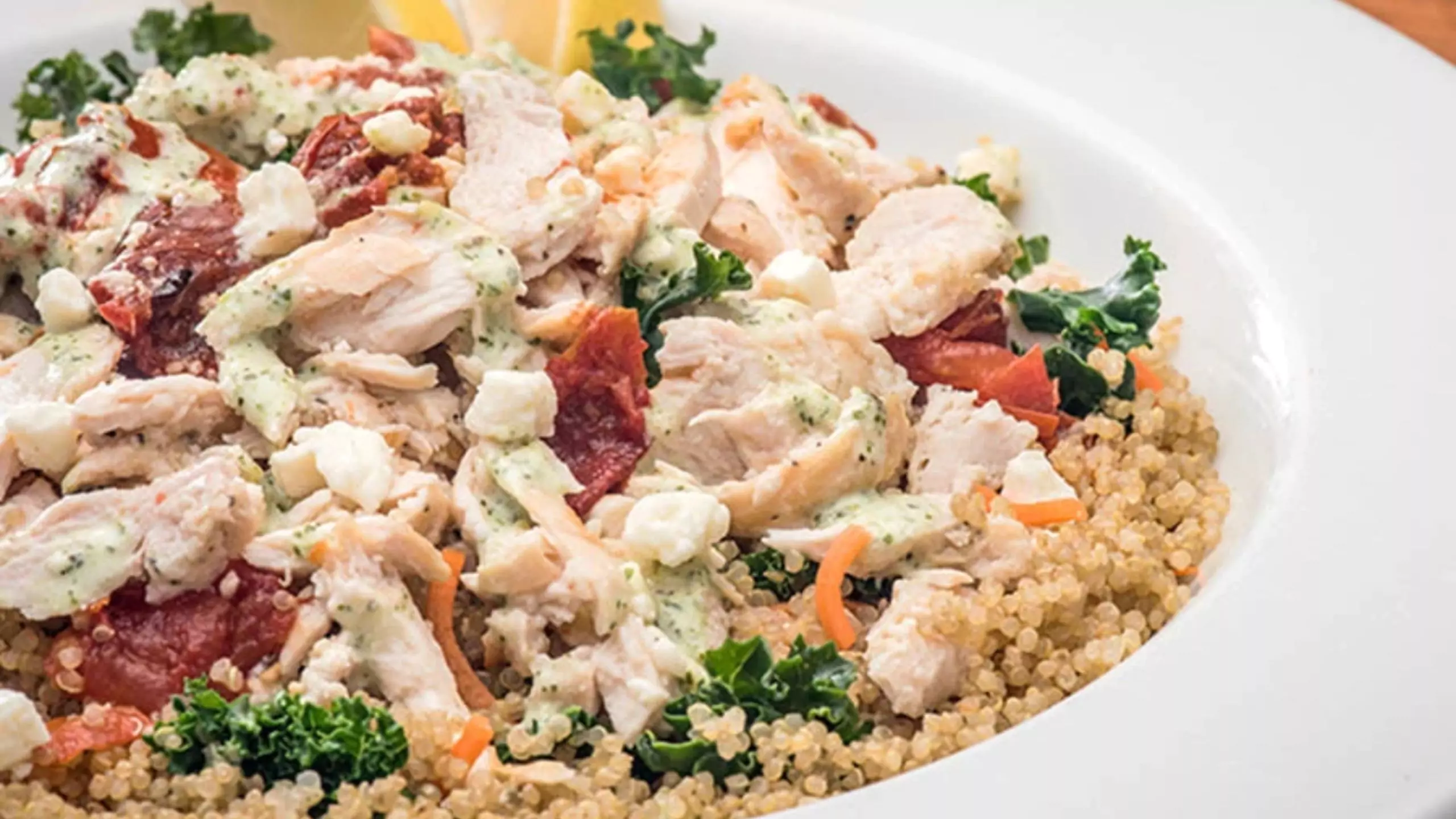 Pesto Chicken Quinoa Bowl